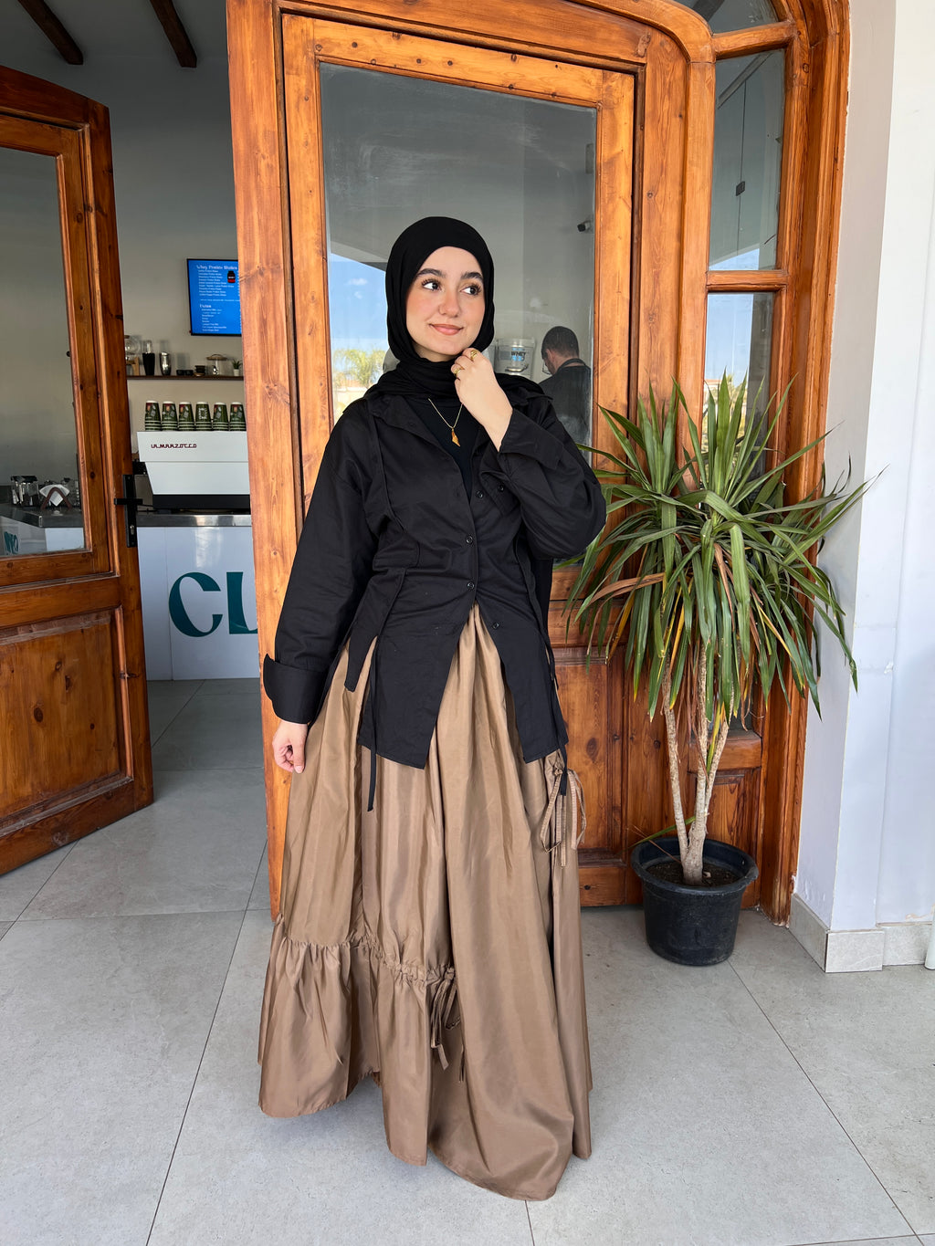 Layla waterproof gathered skirt