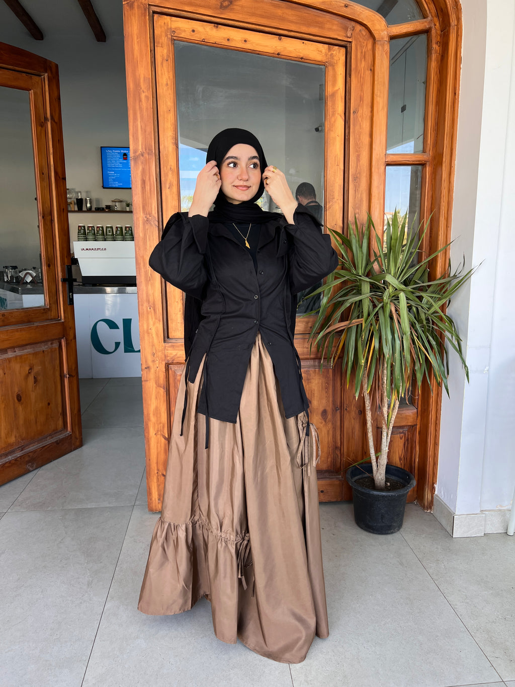 Layla waterproof gathered skirt