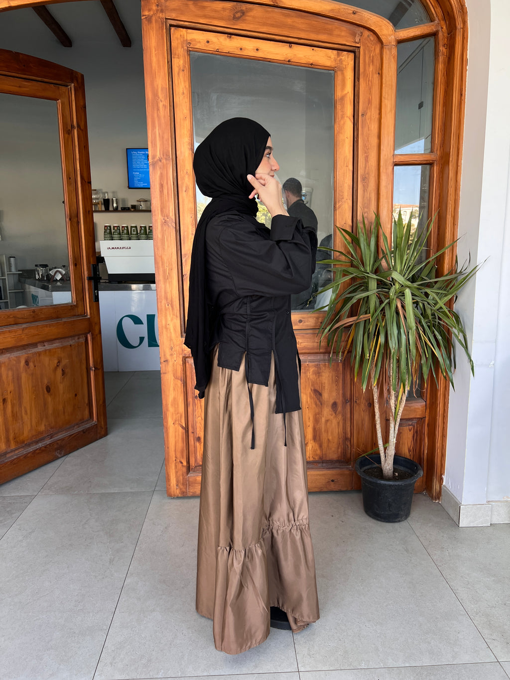 Layla waterproof gathered skirt